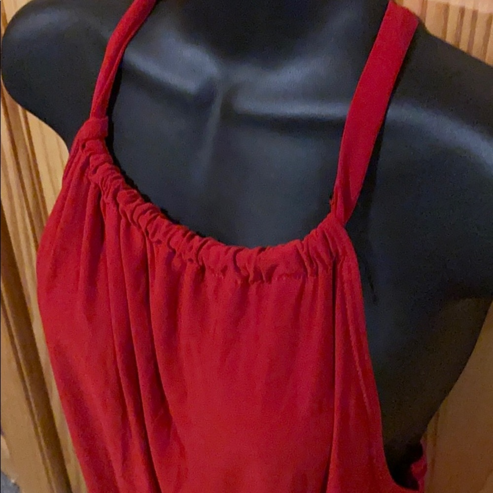 Red Women's Tank Top - Lightweight Summer Halter